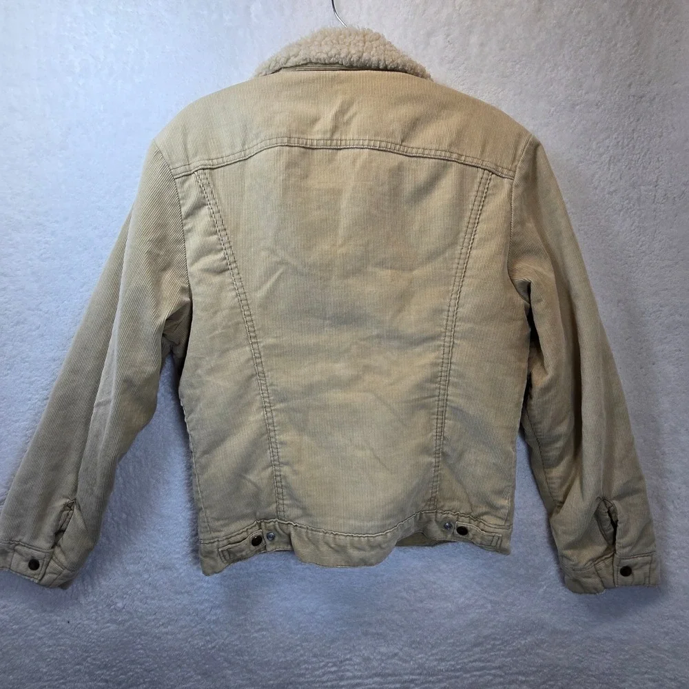 Vintage Levis Beige Corduroy Sherpa Lined Trucker Jacket Mens Large 42 USA 70506 - Picture 2 of 16